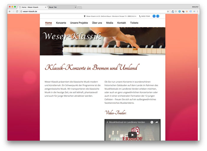 Homepage von Weser-Klassik